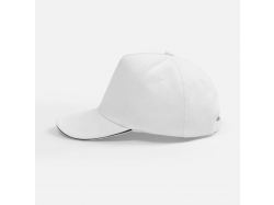 Бейсболка Classic 2.0, белая с темно-синим кантом