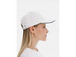 Бейсболка Classic 2.0, белая с темно-синим кантом