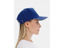 Бейсболка Classic 2.0, ярко-синяя с белым кантом