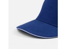 Бейсболка Classic 2.0, ярко-синяя с белым кантом