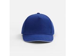 Бейсболка Classic 2.0, ярко-синяя с белым кантом
