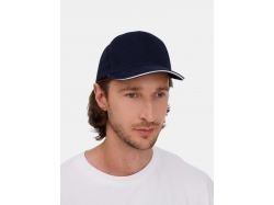 Бейсболка Classic 2.0, темно-синяя с белым кантом