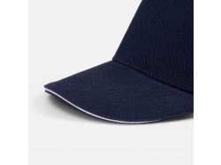 Бейсболка Classic 2.0, темно-синяя с белым кантом