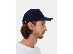 Бейсболка Classic 2.0, темно-синяя с белым кантом