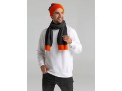 Шарф Snappy, темно-серый (антрацит) с оранжевым