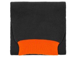 Шарф Snappy, темно-серый (антрацит) с оранжевым