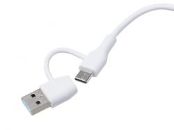 USB хаб «Memo», 2*USB, 2*Type C, бамбук
