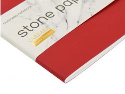 Тетрадь с каменной бумагой А5 "Carrara" 40 л., линейка, бордовый