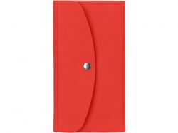 Органайзер для документов на кнопке с отделением для купюр и ручки, упаковка в индивидуальный пакет, красный/серый