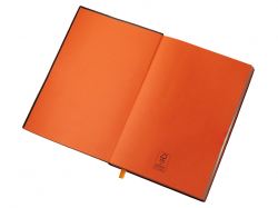 Блокнот C1 софт-тач, гибкая обложка, 128 листов, оранжевый