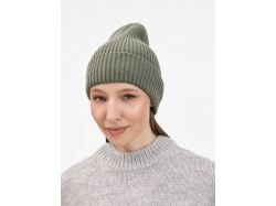 Шапка Catch Match без помпона, зеленая (полынь)