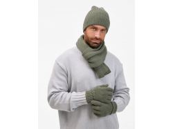 Шапка Catch Match без помпона, зеленая (полынь)