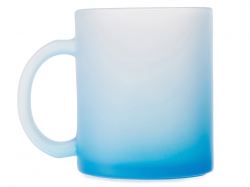 Стеклянная матовая кружка "Омбре" с градиентом для сублимации, синий