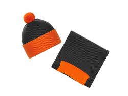 Шапка Snappy, темно-серый (антрацит) с оранжевым