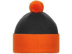 Шапка Snappy, темно-серый (антрацит) с оранжевым