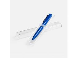 Ручка шариковая Lucenti с подсветкой логотипа, в футляре, синяя