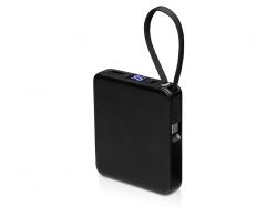 Внешний аккумулятор со встроенным кабелем USB-C «Дэнси», 5000 мАч, черный