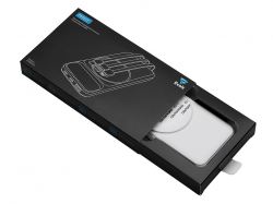 Магнитный беспроводной внешний аккумулятор со встроенными кабелями «Мэни»,быстаря зарядка, 10000 мАч, белый