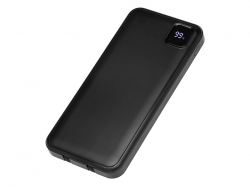 Внешний аккумулятор со встроенными кабелями «Фрэйм», 10000мач, черный