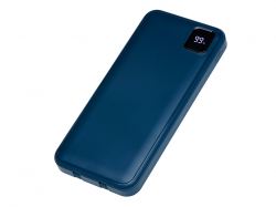 Внешний аккумулятор со встроенными кабелями «Фрэйм», 10000мач, темно-синий