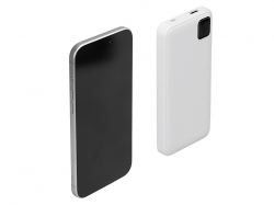 Внешний аккумулятор со встроенными кабелями «Фрэйм», 10000мач, белый