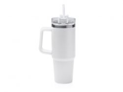 Термокружка «Крэнстон» с двойными стенками из переработанной нержавеющей стали, белый