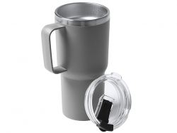 Термокружка «Кенчер» с двойными стенками из нержавеющей стали 304 и полипропилена, серый