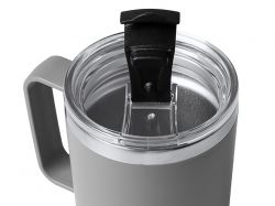 Термокружка «Кенчер» с двойными стенками из нержавеющей стали 304 и полипропилена, серый