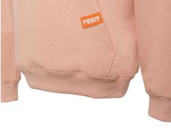 Толстовка с капюшоном оверсайз «Berlin» унисекс, лососевый, ДТФ, бренд тайп и лейбл