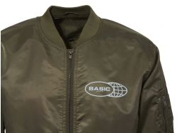 Куртка бомбер «Antwerpen» унисекс, хаки, ДТФ и бренд тайп