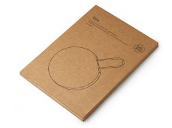 Деревянная круглая доска из акации с металлической ручкой "Кира"