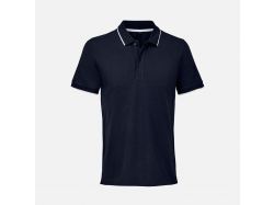 Рубашка поло унисекс Palermo, темно-синяя с белым