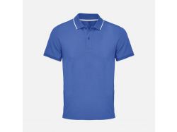 Рубашка поло унисекс Palermo, ярко-синяя с белым