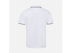 Рубашка поло унисекс Palermo, белая с темно-синим