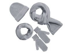 Набор Nordkyn Full Set с шарфом, светло-серый меланж