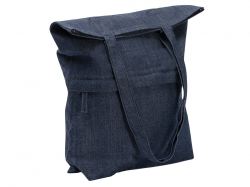 Сумка из переработанной джинсовой ткани «Кирк» с передним карманом на молнии