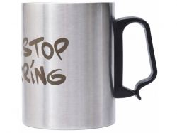 Стальная кружка с двойными стенками "Climber Max", 450 мл, черный (гравировка)