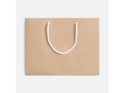 Пакет бумажный Stor, неокрашенный с белыми ручками