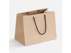 Пакет бумажный Stor, неокрашенный с черными ручками