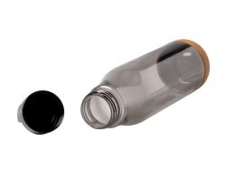 Бутылка Basti с пластиковым корпусом и пробковым дном, черный