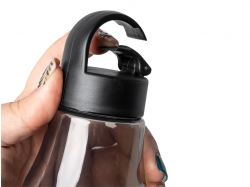 Бутылка Basti с пластиковым корпусом и пробковым дном, черный