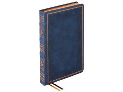 Ежедневник недатированный А5 "Royal", синий с бронзовым срезом