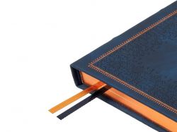 Ежедневник недатированный А5 "Royal", синий с бронзовым срезом