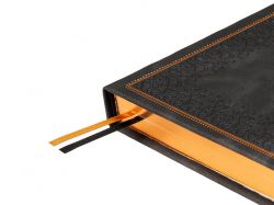 Ежедневник недатированный А5 "Royal", черный с бронзовым срезом
