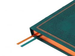 Ежедневник недатированный А5 "Royal", зеленый с бронзовым срезом