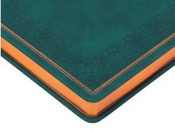 Ежедневник недатированный А5 "Royal", зеленый с бронзовым срезом