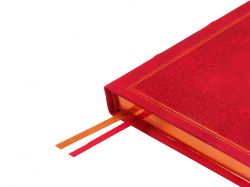 Ежедневник недатированный А5 "Royal", красный с бронзовым срезом