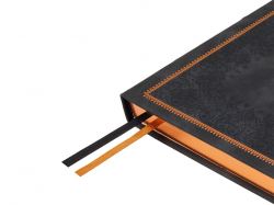 Ежедневник недатированный А4 "Royal", черный с бронзовым срезом