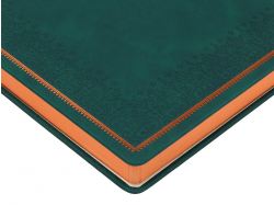 Ежедневник недатированный А4 "Royal", зеленый с бронзовым срезом