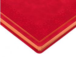 Ежедневник недатированный А4 "Royal", красный с бронзовым срезом